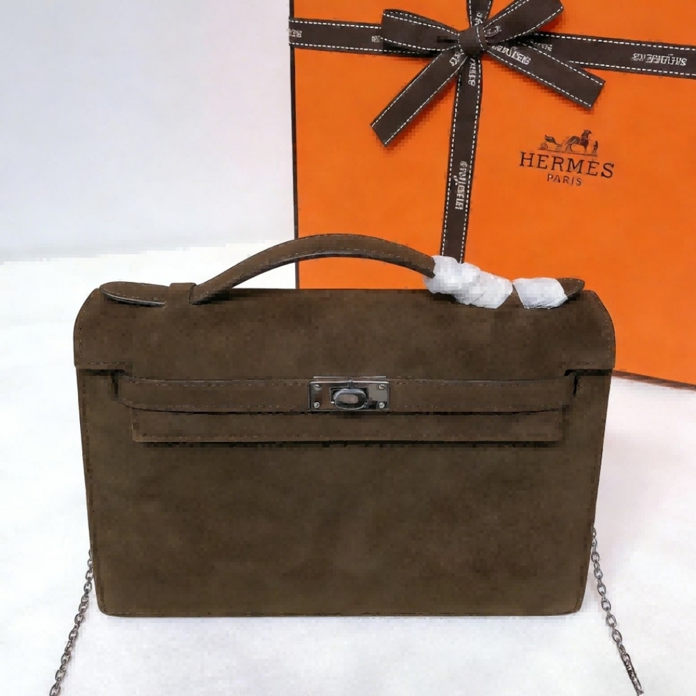 Hermès Kelly Pochette in Brown